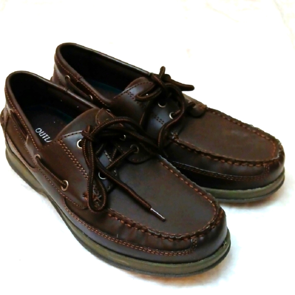 Outland Barry Boat Shoes, Dark Brown, 9.5, NWT